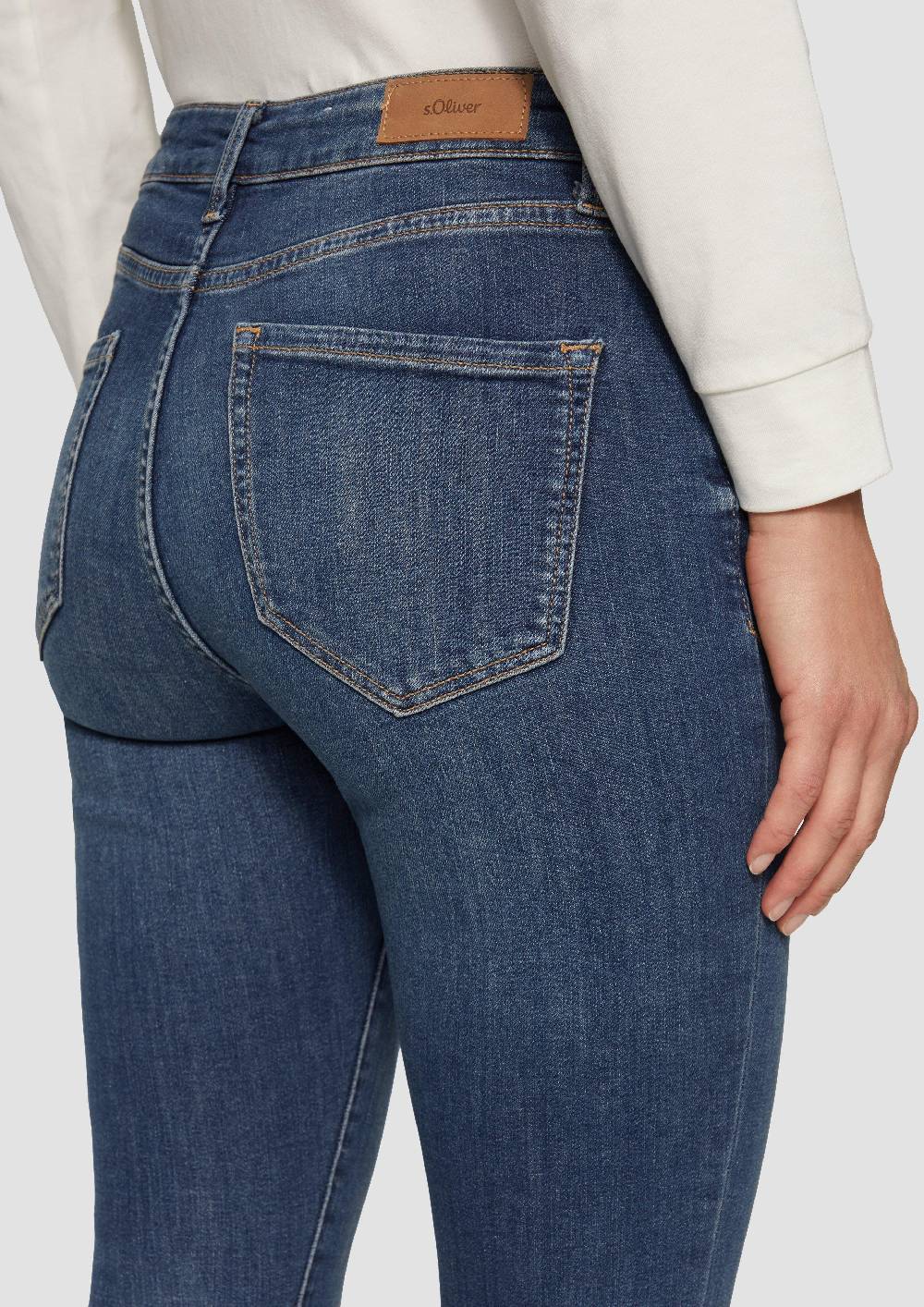 S.Oliver Cropped Jeans Izabell / Skinny Fit / Mid Rise / Skinny Leg / mit offenem Saum Riesige Rabatte