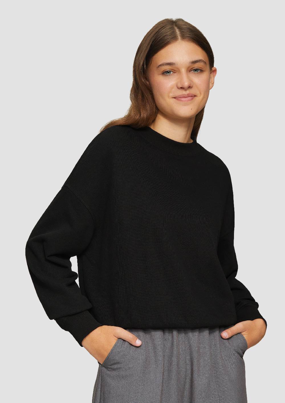 S.Oliver Lockeres Sweatshirt mit überschnittener Schulter Kostenloser Versand international