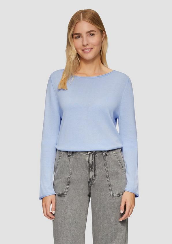 S.Oliver Leichter Feinstrickpullover mit Rollkante Im Verkauf