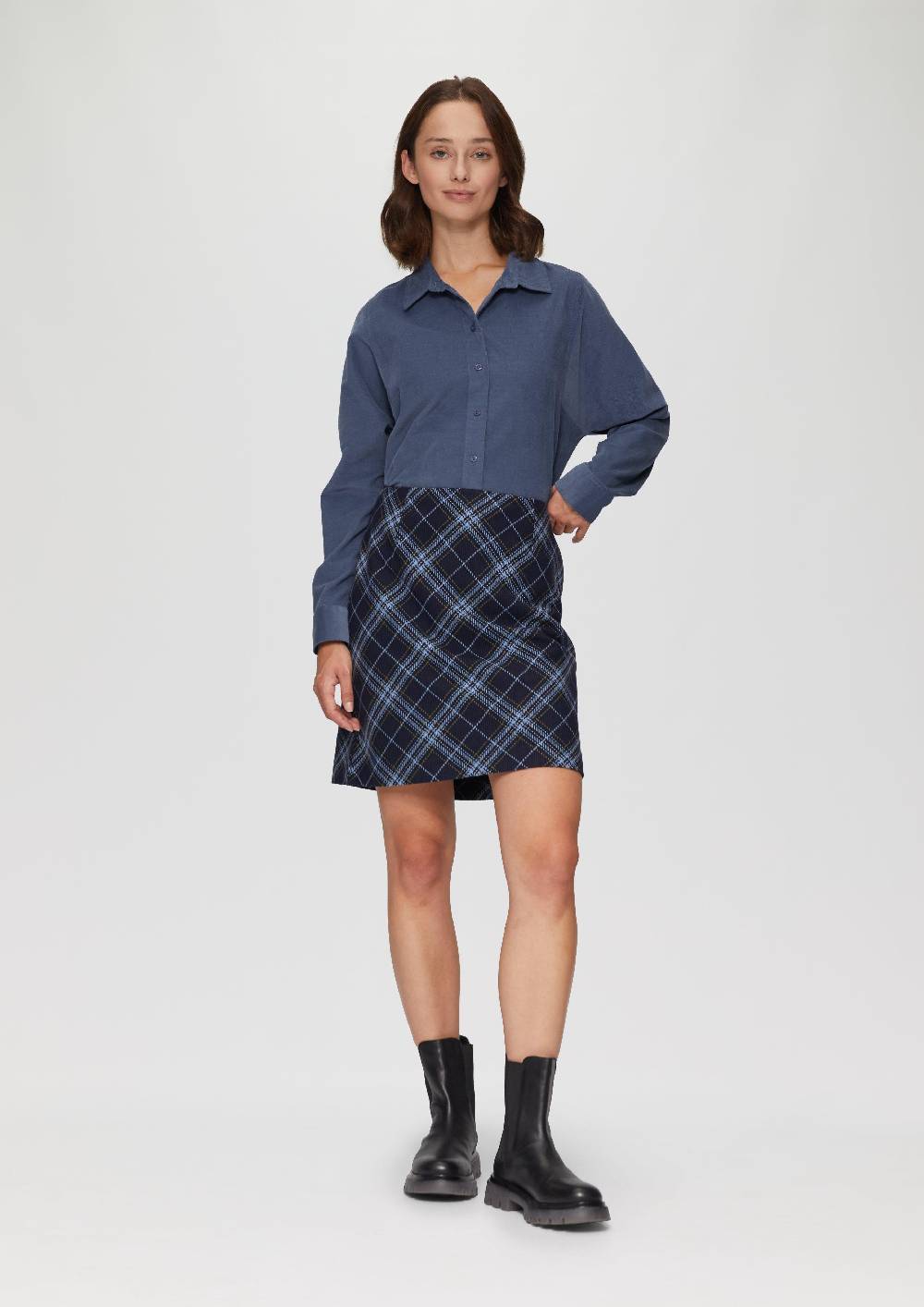 S.Oliver Cordbluse im Relaxed Fit mit Naht-Details 50% Rabatt für begrenzte Zeit