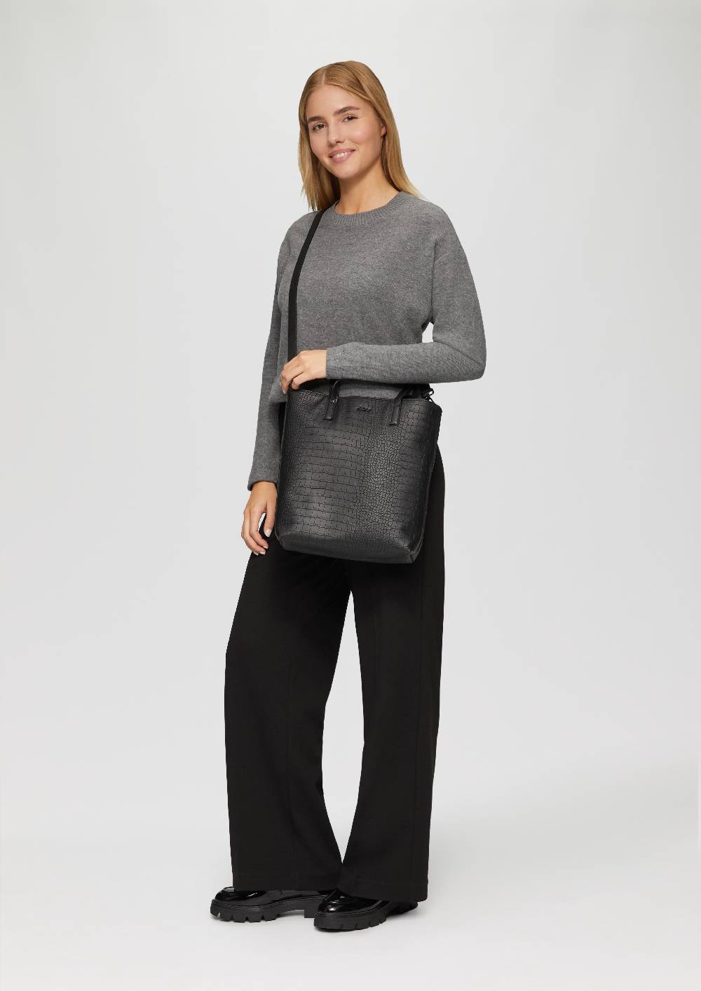 S.Oliver Weiches Sweatshirt mit gebrushter Oberfläche Hotsell