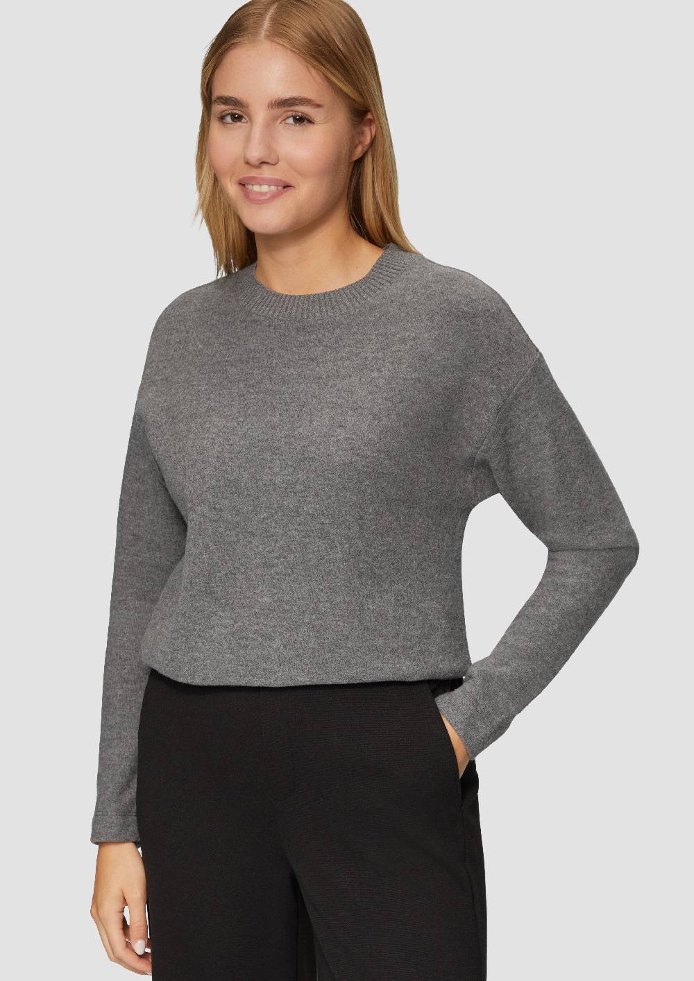 S.Oliver Weiches Sweatshirt mit gebrushter Oberfläche Hotsell