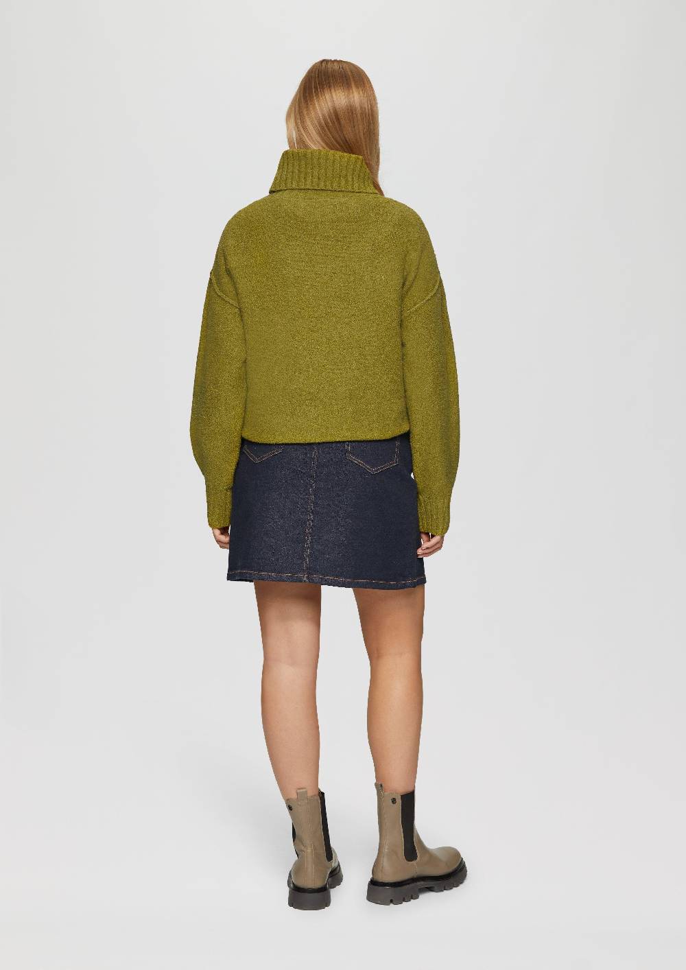S.Oliver Weicher Rollkragenpullover aus Baumwoll-Bouclé Fabrikverkauf