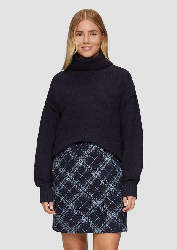 S.Oliver Weicher Rollkragenpullover aus Baumwoll-Bouclé Meist gekauft