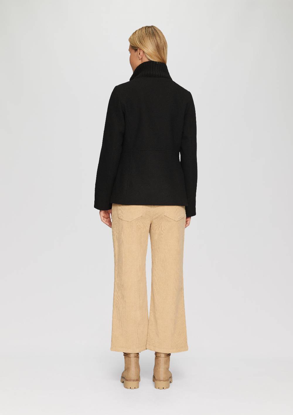 S.Oliver Twilljacke mit Strick-Stehkragen und Eingrifftaschen Versandkostenfrei