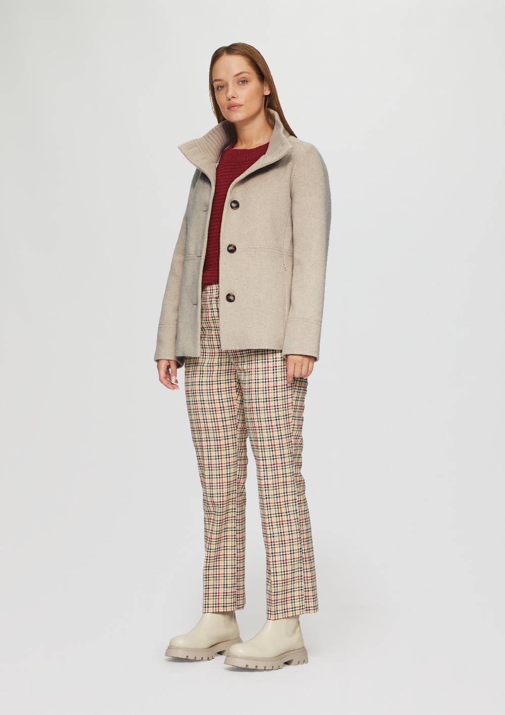 S.Oliver Twilljacke mit Strick-Stehkragen und Eingrifftaschen Flash Sale