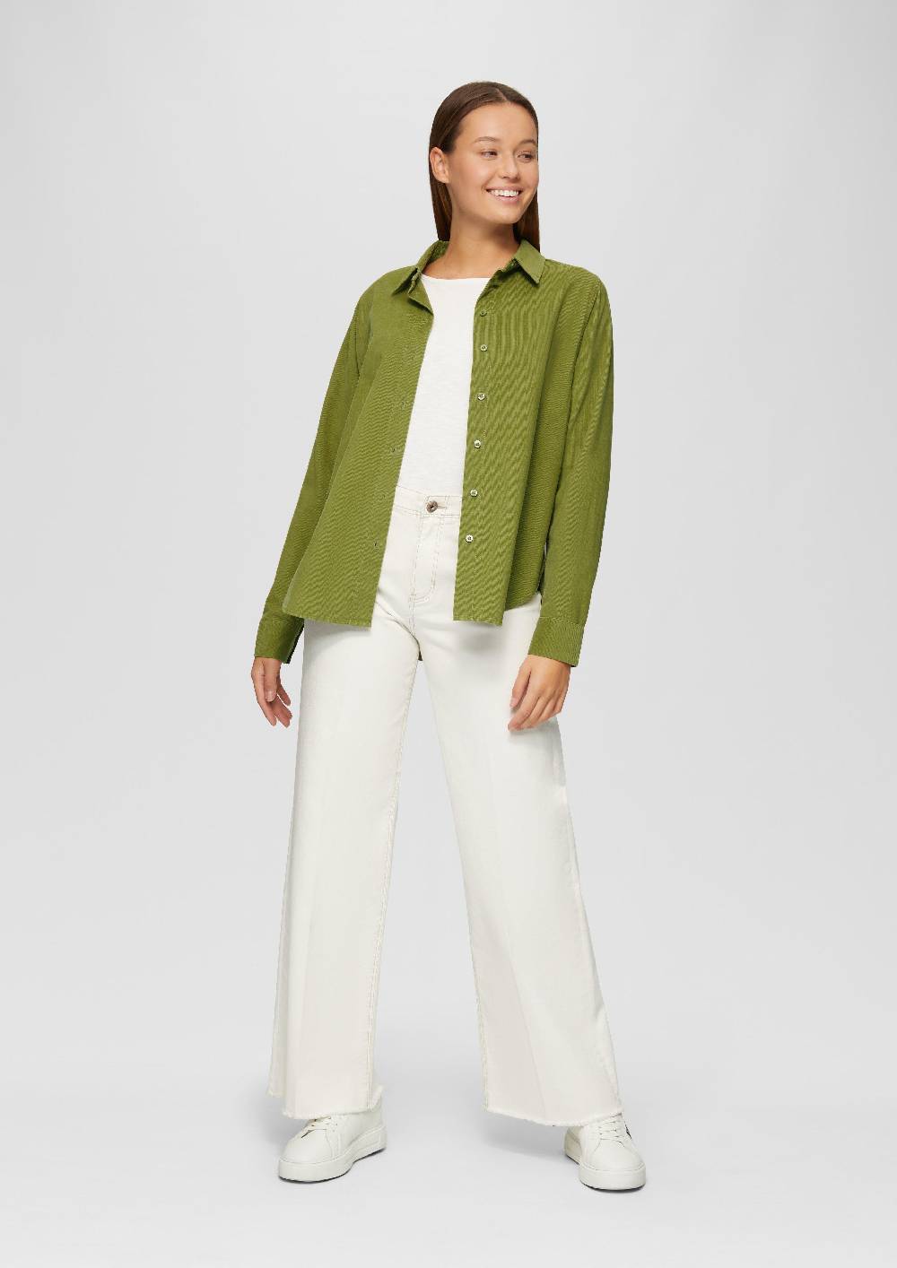 S.Oliver Cordbluse im Relaxed Fit mit Naht-Details Begrenztes Angebot