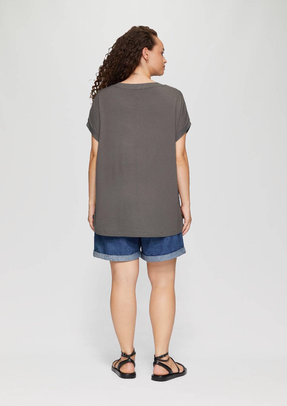 S.Oliver Materialmix-T-Shirt im Loose Fit Online Outlet