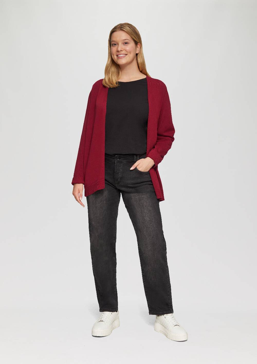 S.Oliver Cardigan aus Viskose-Baumwollmix Räumungsverkauf