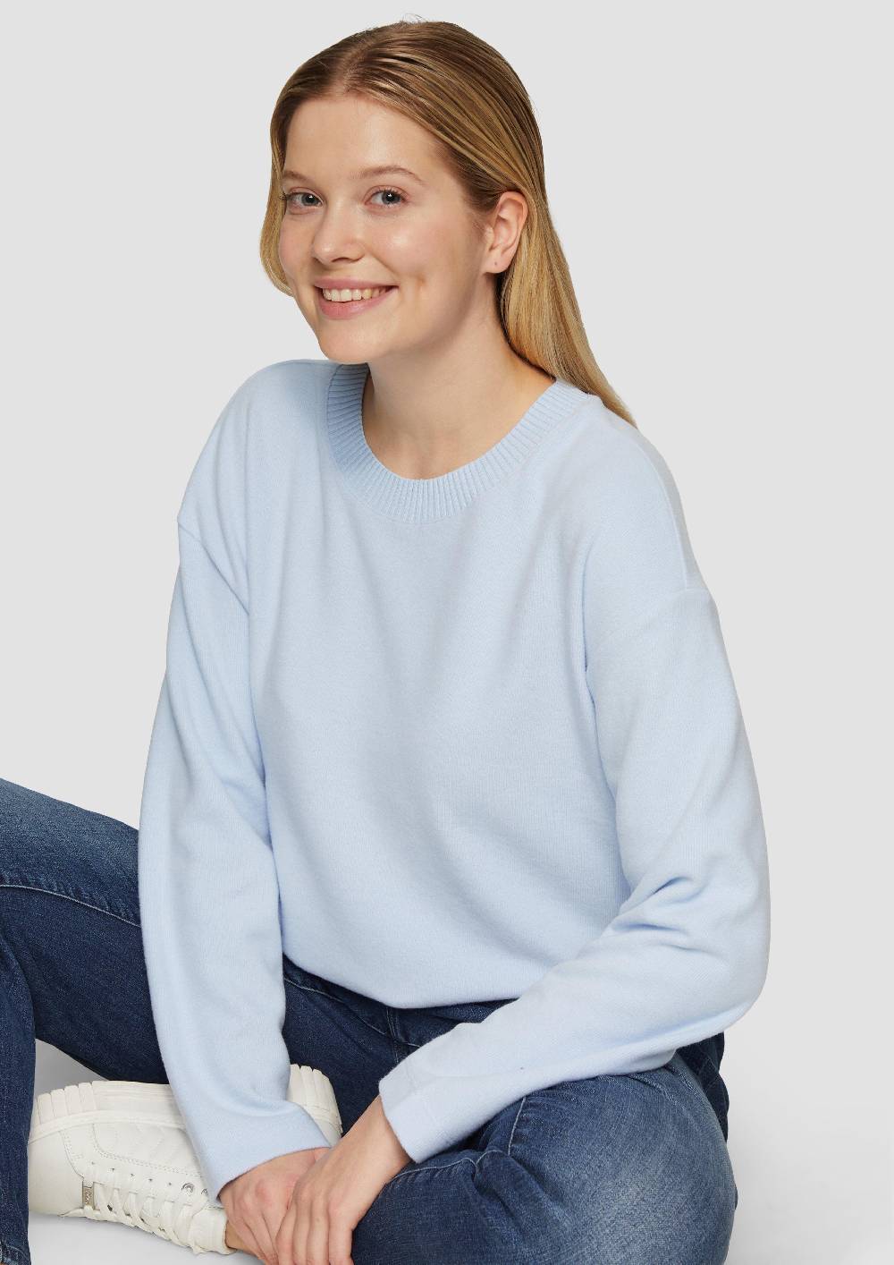 S.Oliver Weiches Sweatshirt mit überschnittenen Schultern Kauf eins, bekomm eins gratis
