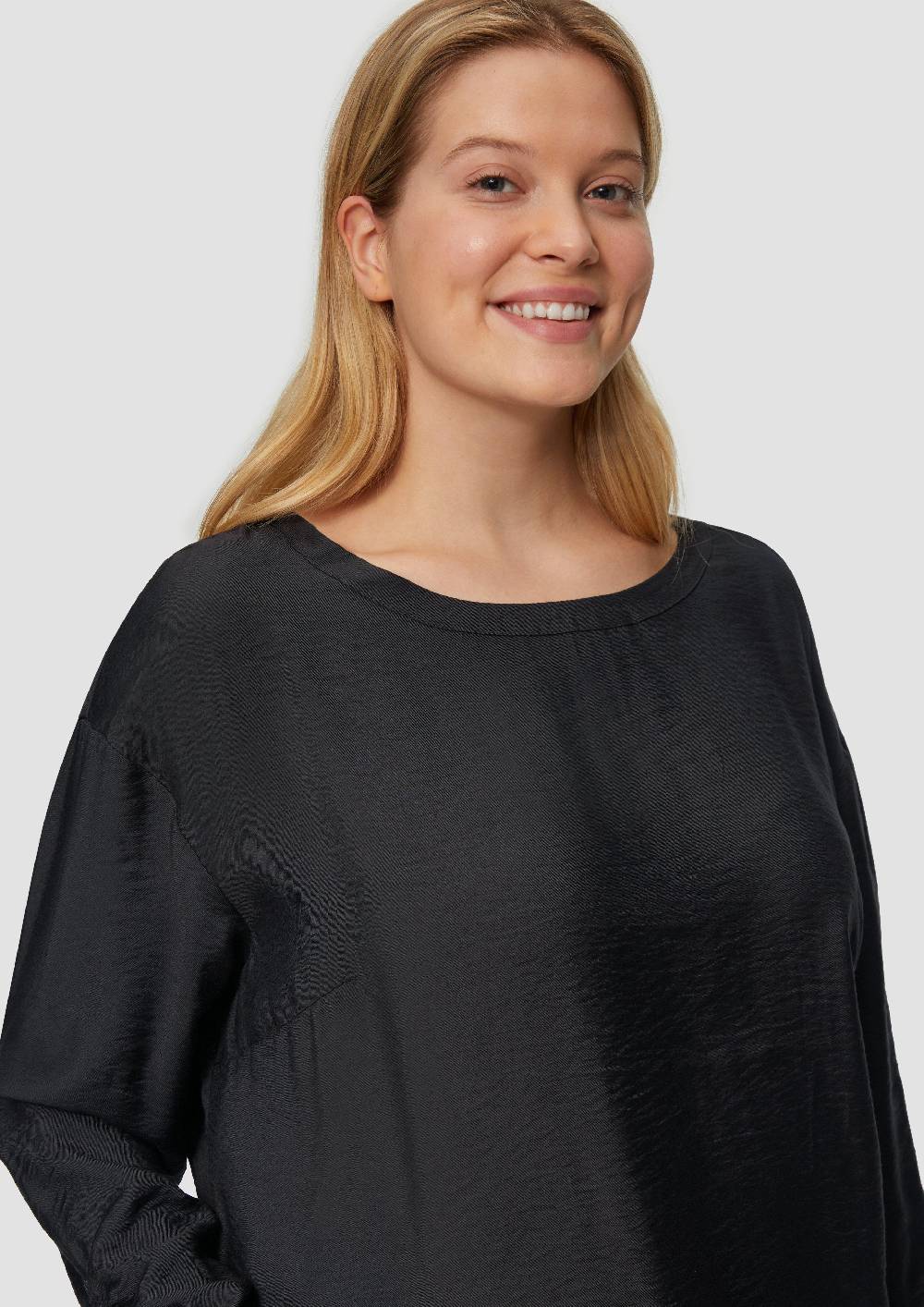 S.Oliver Viskose-Bluse mit elastischem Saum Sonderangebote