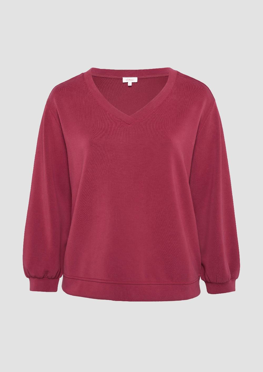 S.Oliver Scuba-Sweatshirt mit V-Ausschnitt Wochenangebot