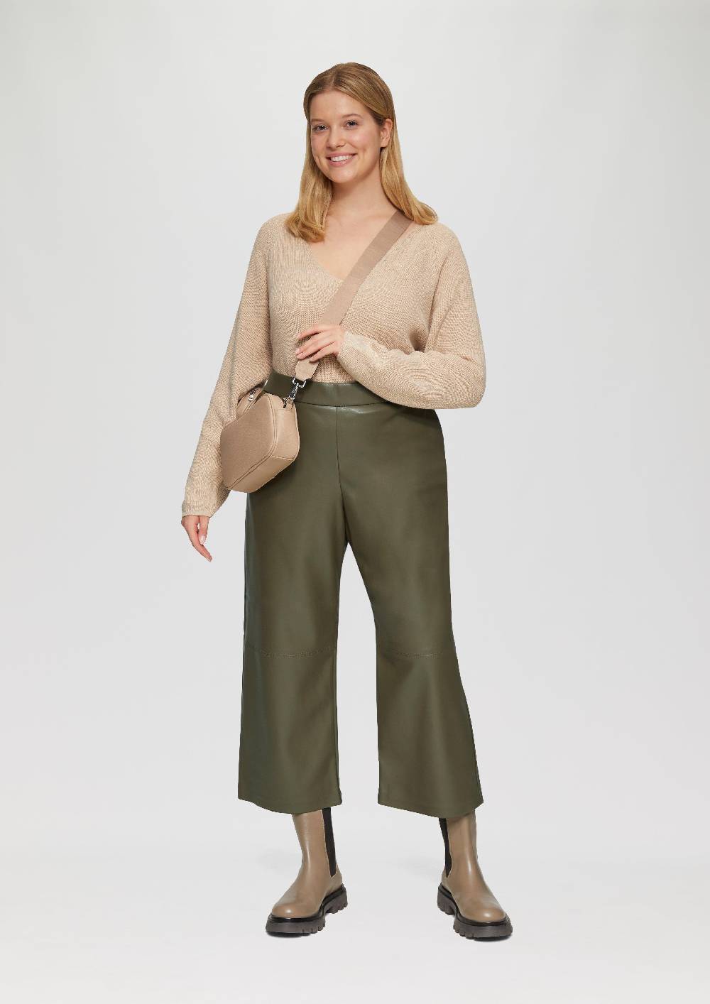 S.Oliver Culotte aus Lederimitat mit Nahtdetails Zeitbegrenzte Promotion