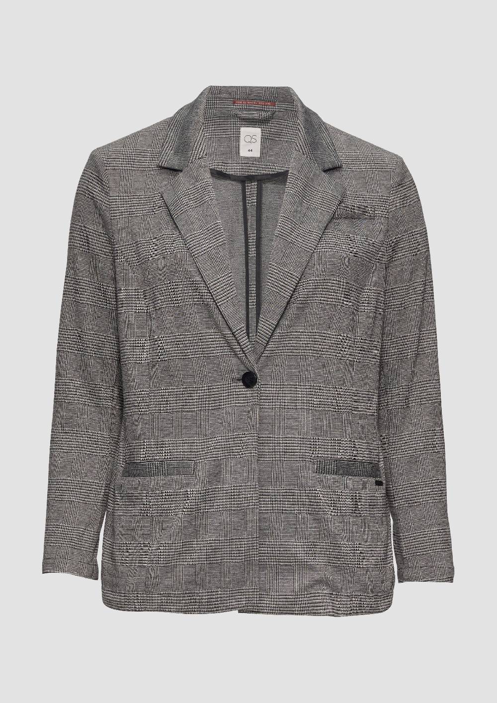 S.Oliver Gemusterter Blazer aus Interlock-Jersey Nur noch ein Tag übrig