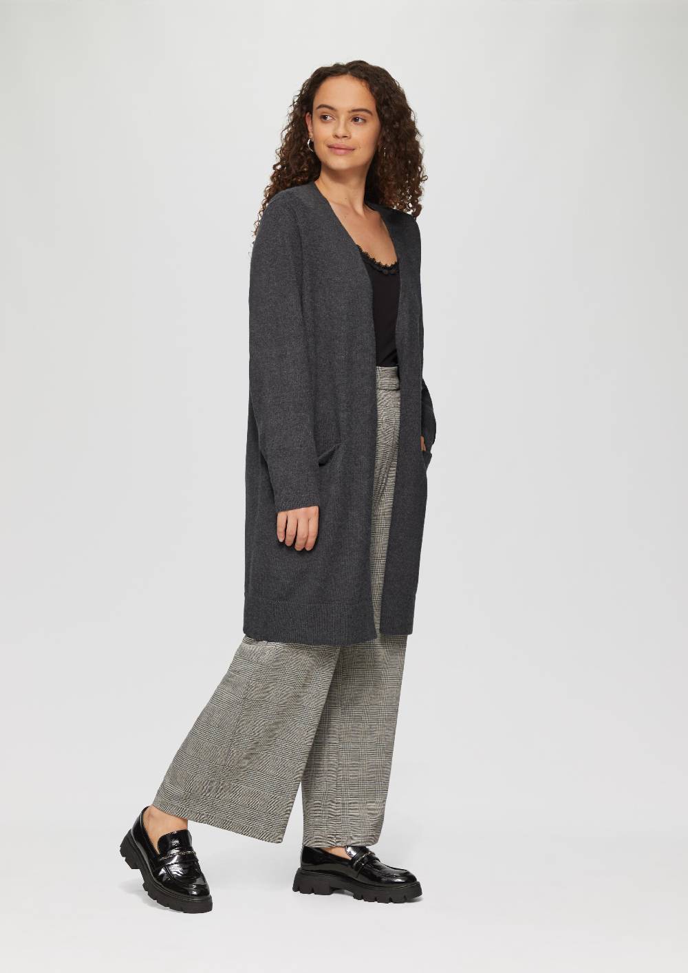 S.Oliver Lange Strickjacke aus Viskosemix 50% Rabatt mit kostenlosem Versand