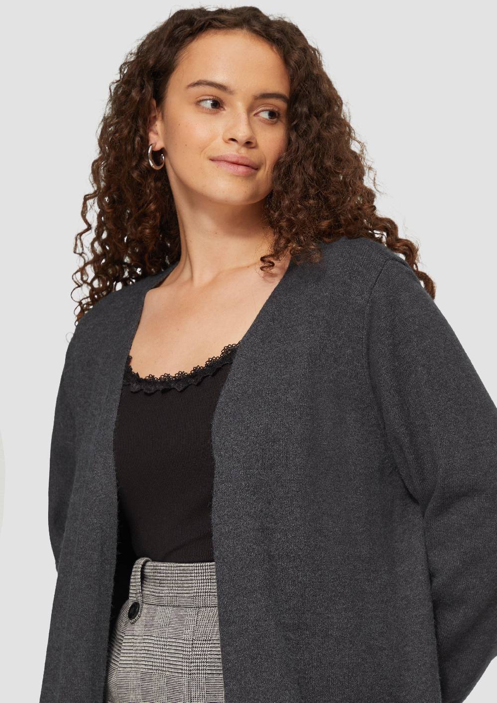 S.Oliver Lange Strickjacke aus Viskosemix 50% Rabatt mit kostenlosem Versand