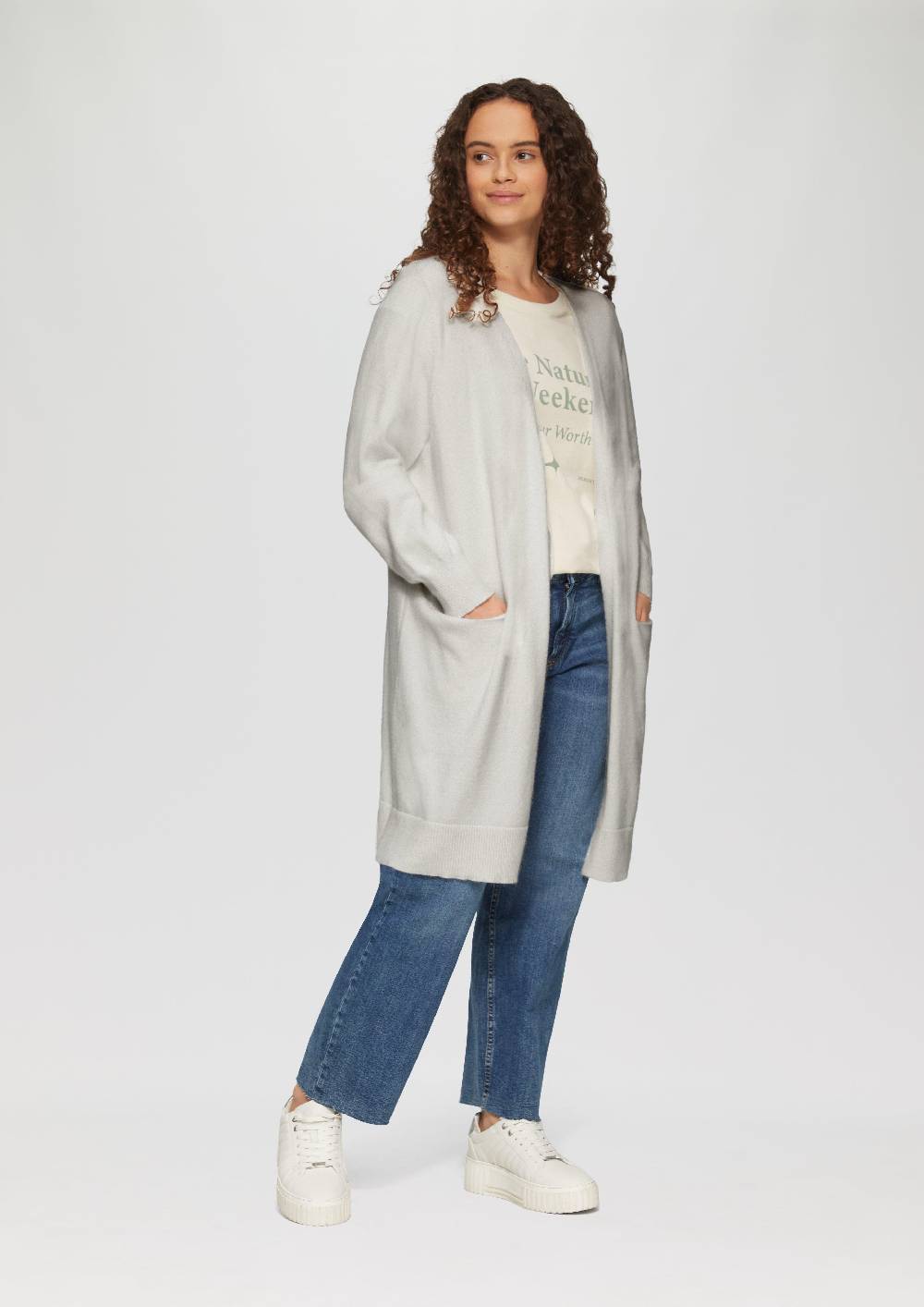 S.Oliver Lange Strickjacke aus Viskosemix Clearance-Verkauf