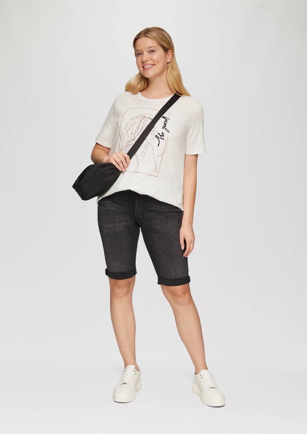 S.Oliver T-Shirt mit Stickerei-Artwork Kostenloser Versand international