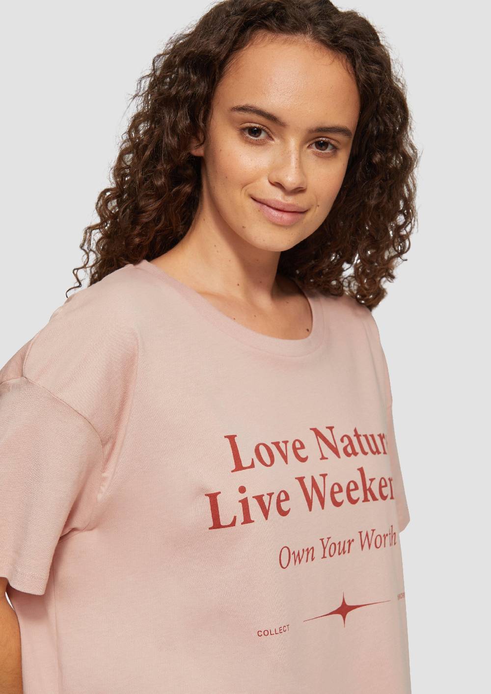 S.Oliver Print-Shirt mit überschnittenen Schultern Fabrikladen
