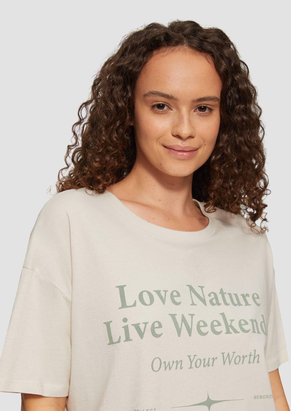 S.Oliver Print-Shirt mit überschnittenen Schultern Begrenzt auf 3 Tage