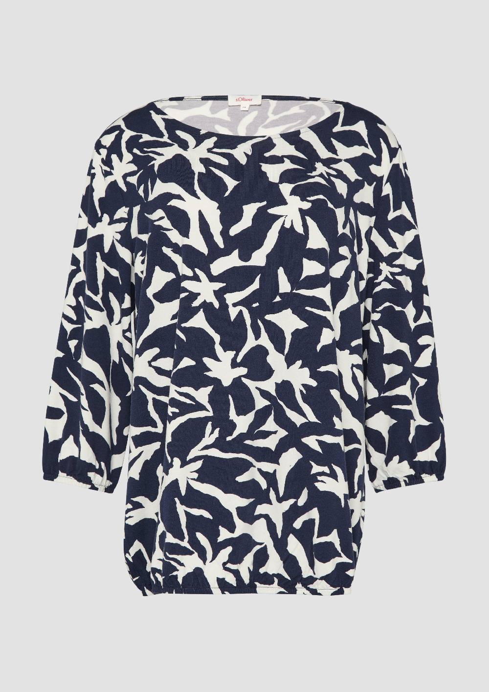 S.Oliver Shirt mit All-over-Print aus Viskosestretch Black Friday Preise