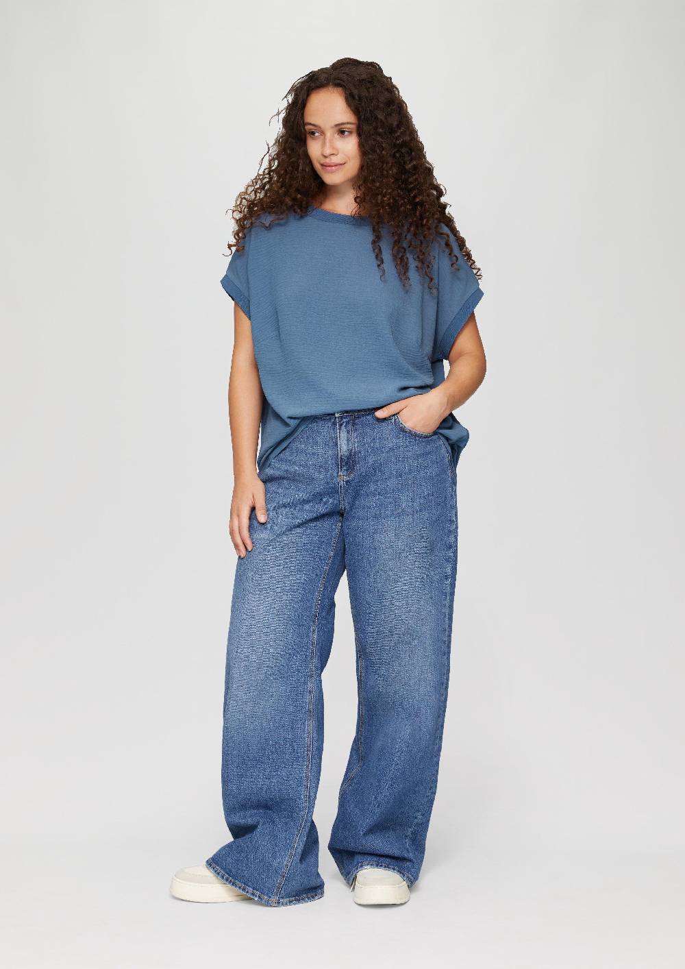 S.Oliver Materialmix-T-Shirt im Loose Fit zollfrei