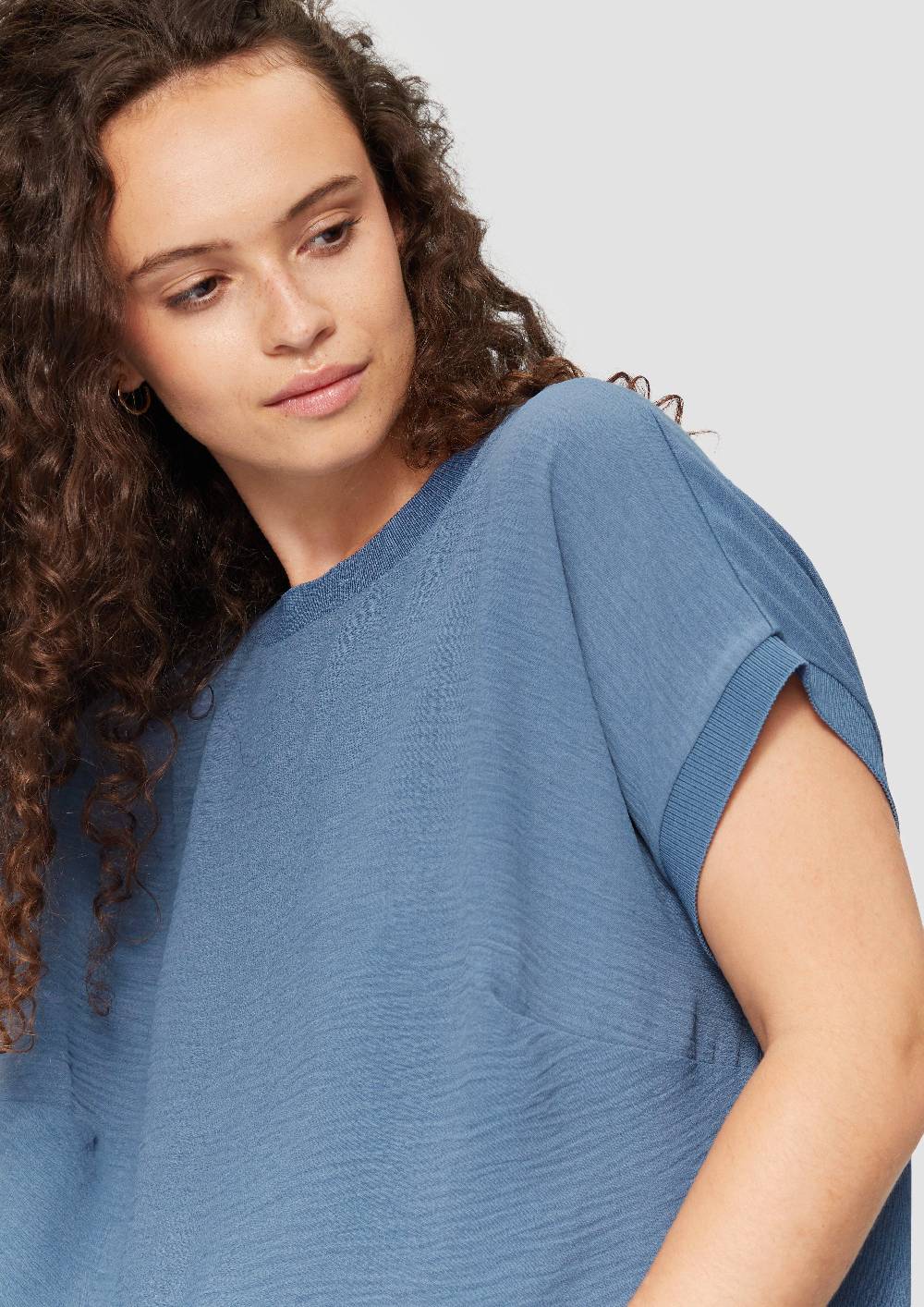 S.Oliver Materialmix-T-Shirt im Loose Fit zollfrei