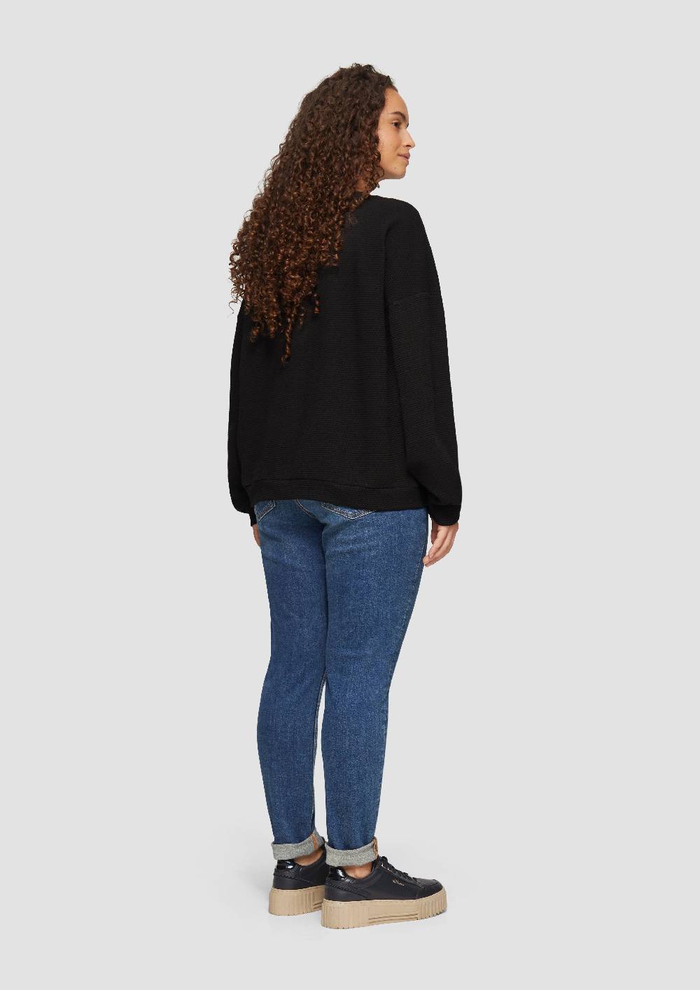 S.Oliver Loose Fit-Sweatshirt mit Struktur Rabatte dieses Monats