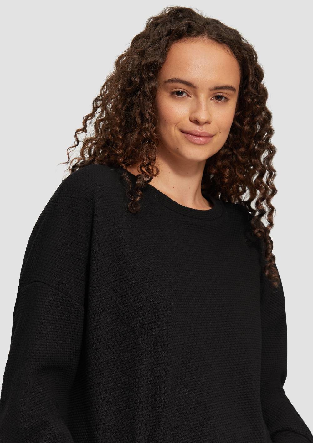 S.Oliver Loose Fit-Sweatshirt mit Struktur Rabatte dieses Monats