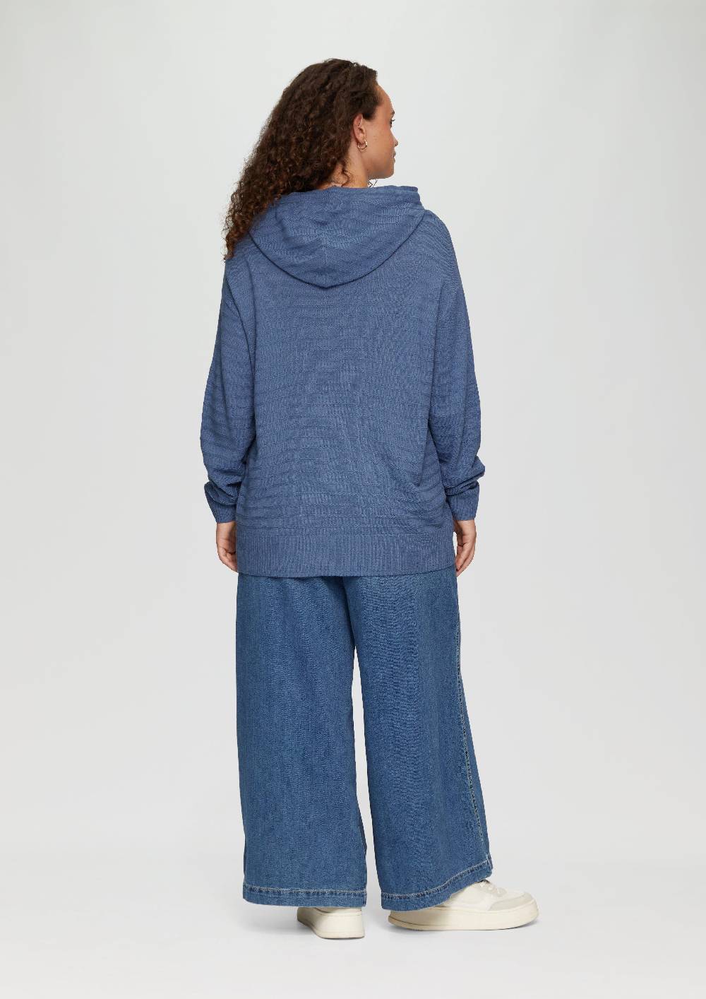 S.Oliver Strukturierter Strickpullover mit Kapuze Outlet