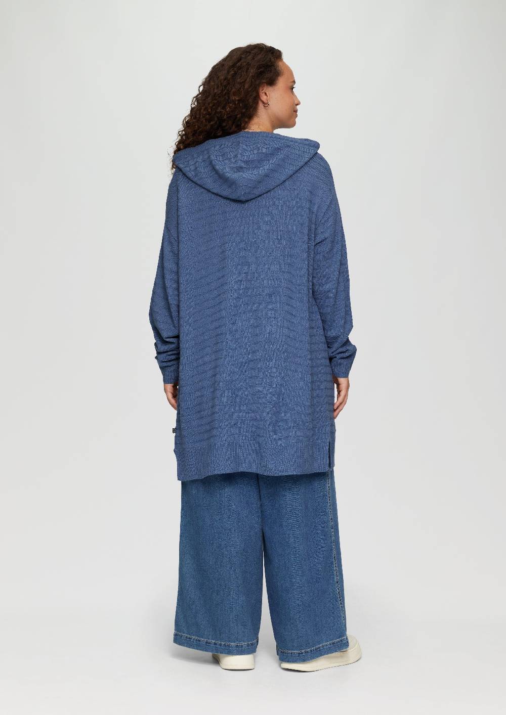 S.Oliver Strickjacke mit Kapuze und Streifenstruktur Auslauf