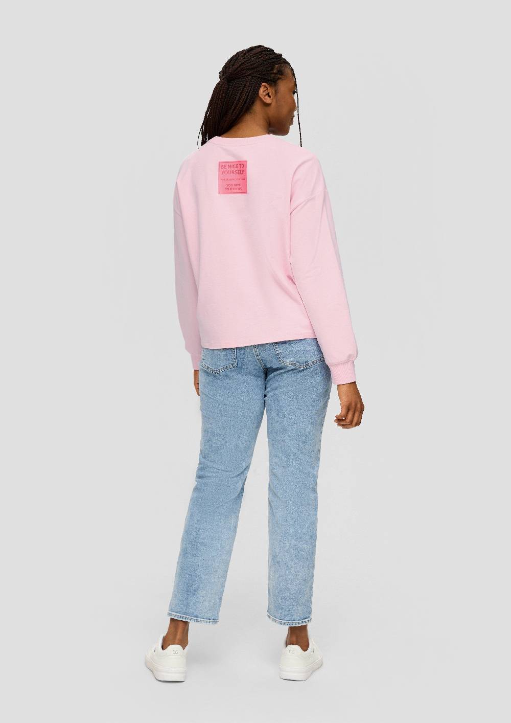 S.Oliver Sweatshirt im Boxy Cut mit Rückenprint Günstiger Verkauf