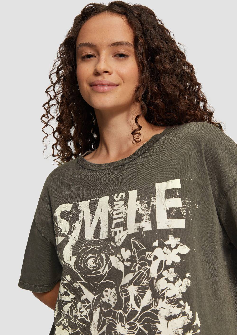 S.Oliver Oversized Print-Shirt im Used-Look Fabrikverkauf