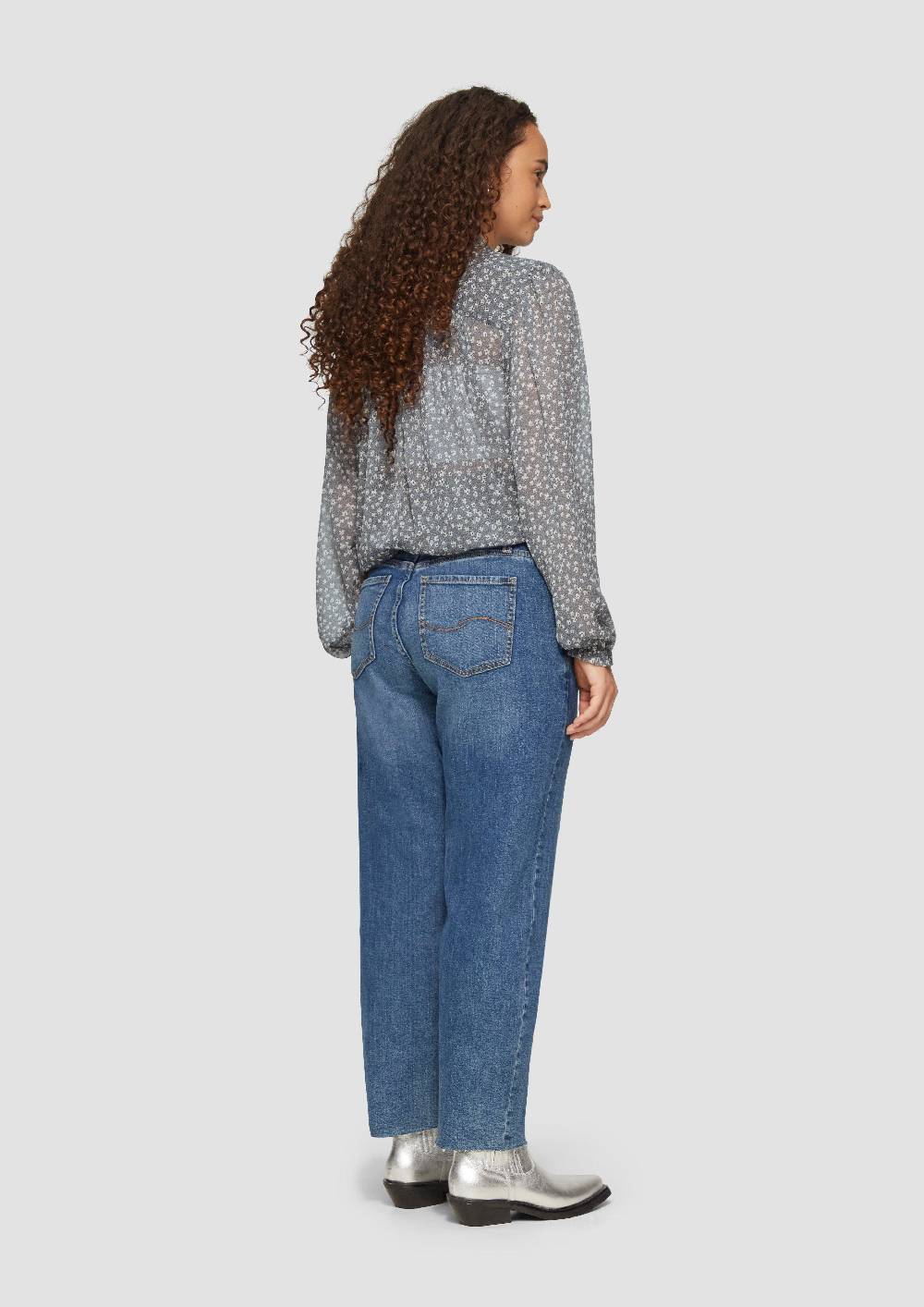 S.Oliver Leicht transparente Chiffonbluse mit Puffärmeln Kostenloser Versand