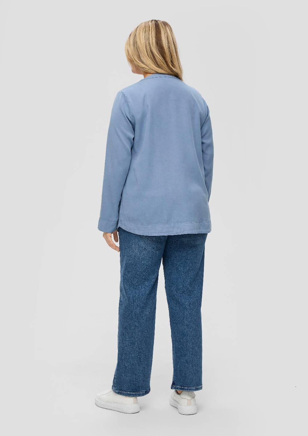 S.Oliver Lyocellbluse mit Tunika-Ausschnitt Sonderangebot