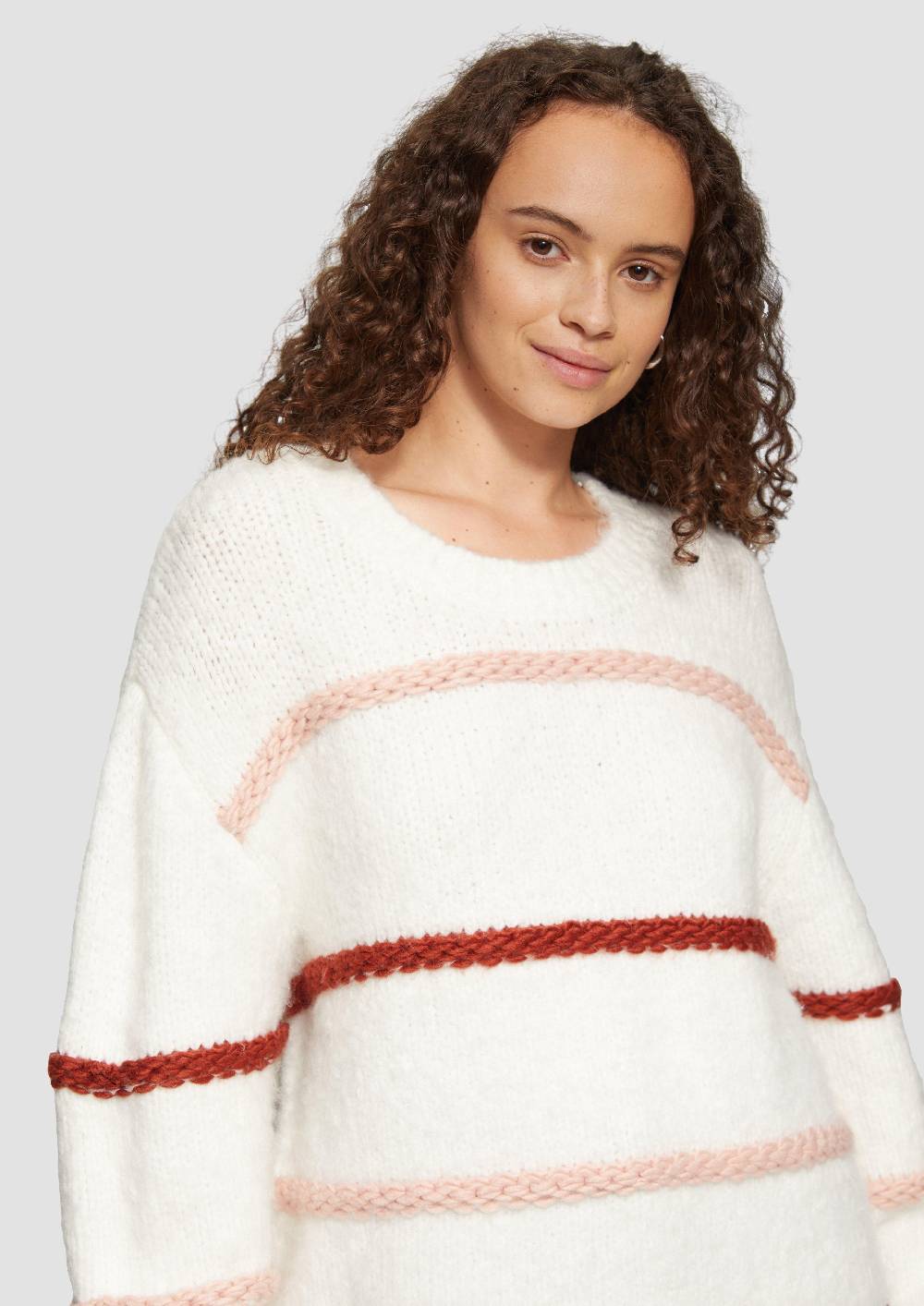S.Oliver Flauschiger Pullover mit überschnittenen Schultern Günstig kaufen