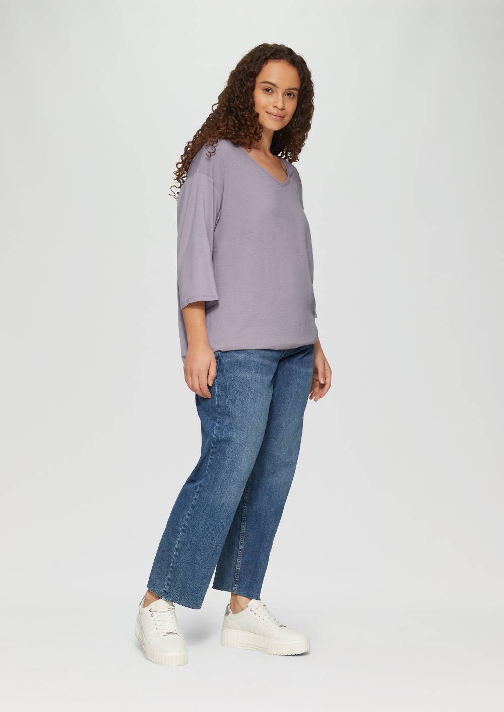 S.Oliver Shirt im Fabricmix und Loose Fit Großer Ausverkauf