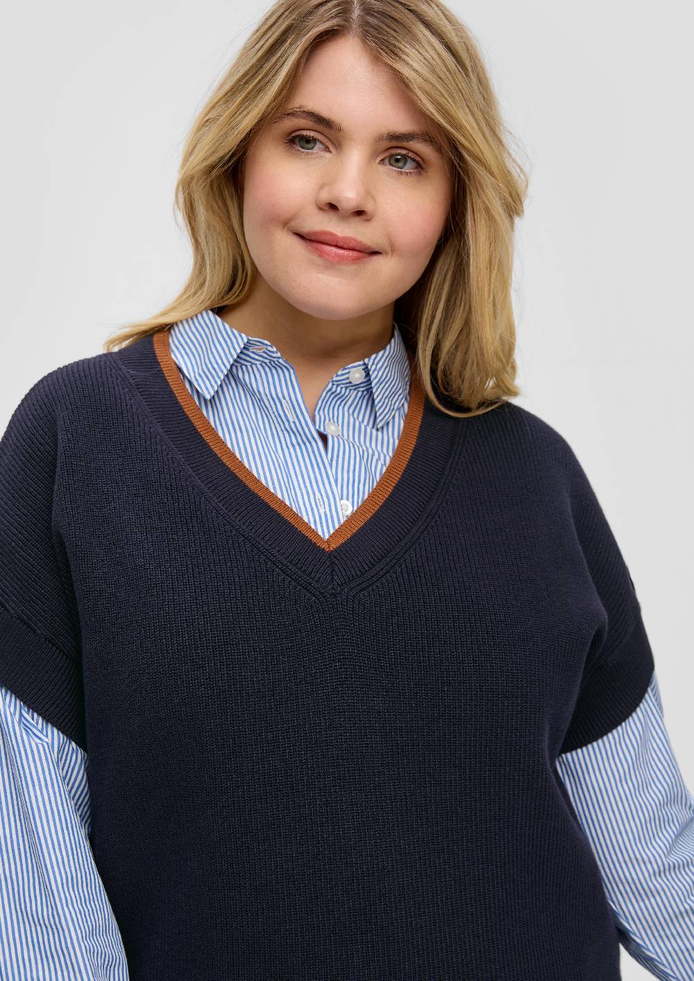 S.Oliver Pullover mit V-Ausschnitt Preisnachlass