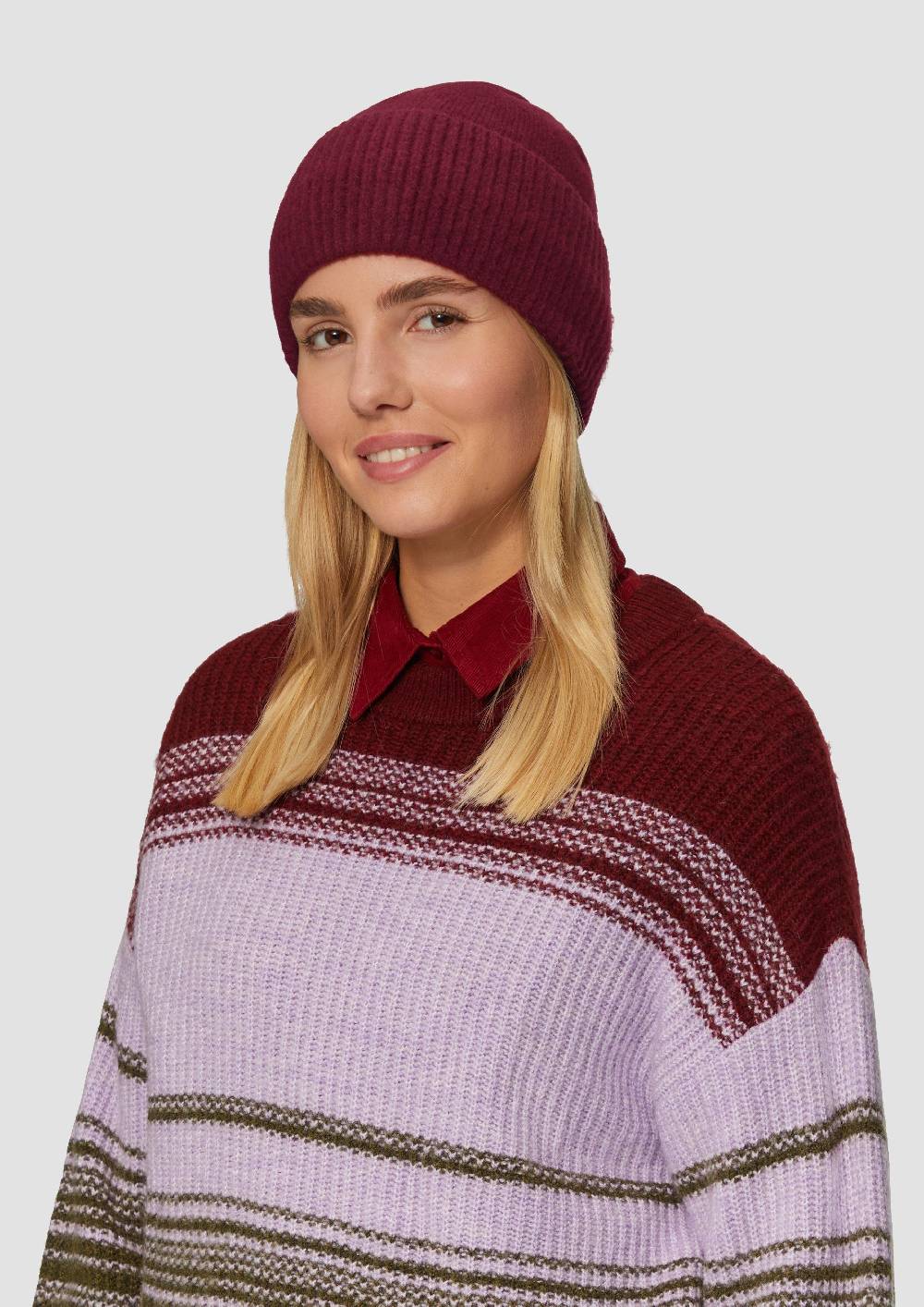 S.Oliver Beanie aus Rippstrick VIP-Rabatte