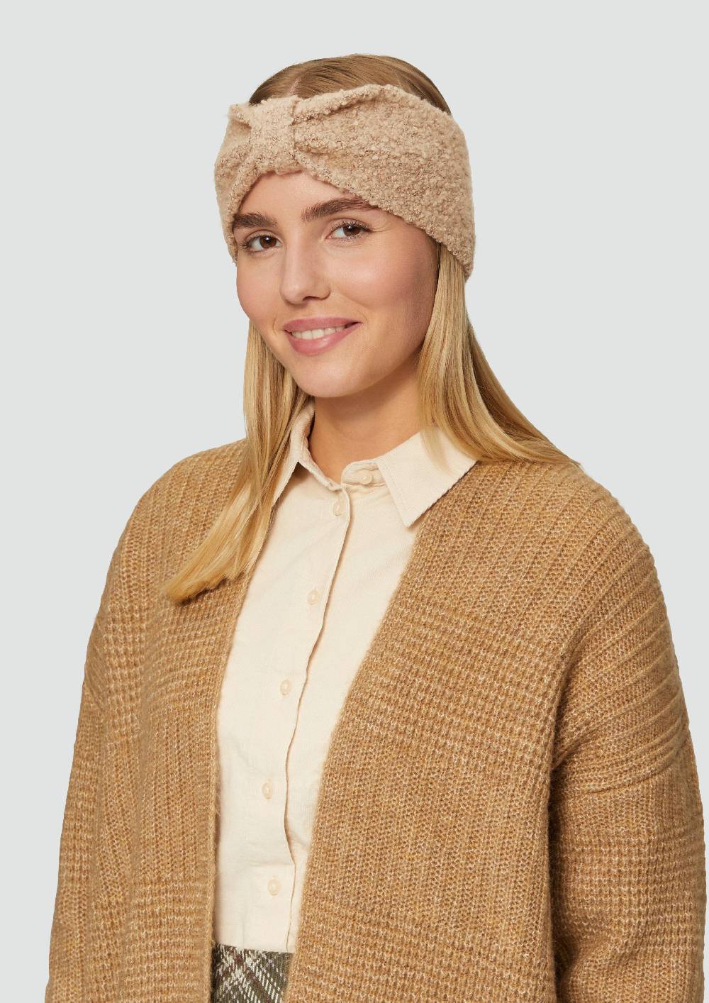 S.Oliver Gestricktes Stirnband aus Bouclé im Angebot