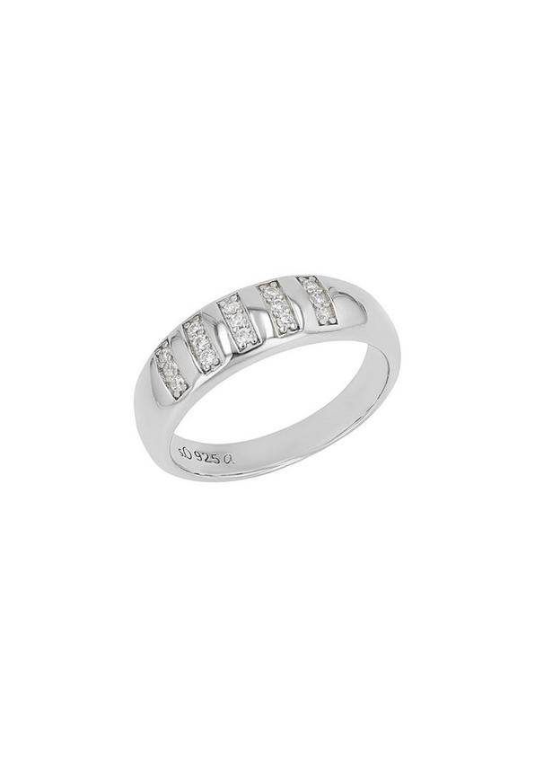 S.Oliver Silber-Ring mit Zirkonia-Steinen Großer Ausverkauf