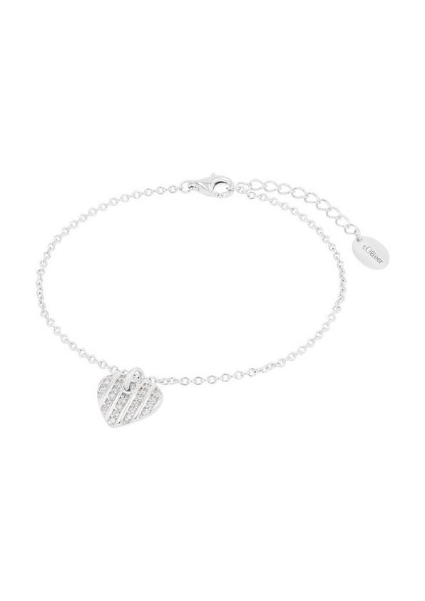 S.Oliver Silber-Armkette mit Herz-Motiv Begrenztes Angebot