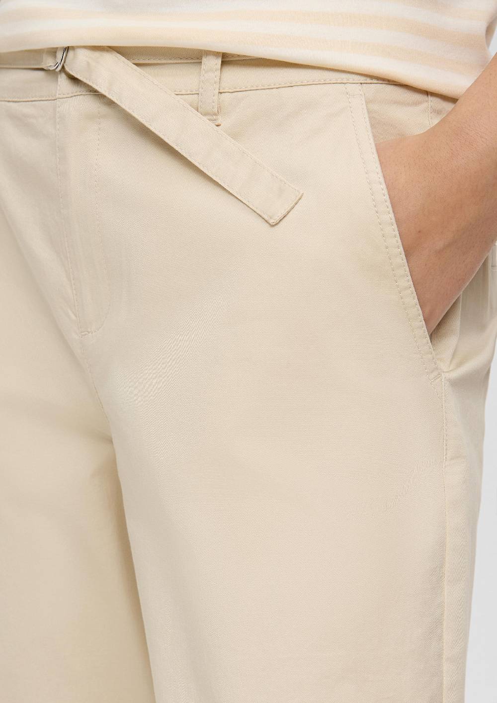 S.Oliver Chino mit Gürtel aus Baumwollstretch Große Rabatte