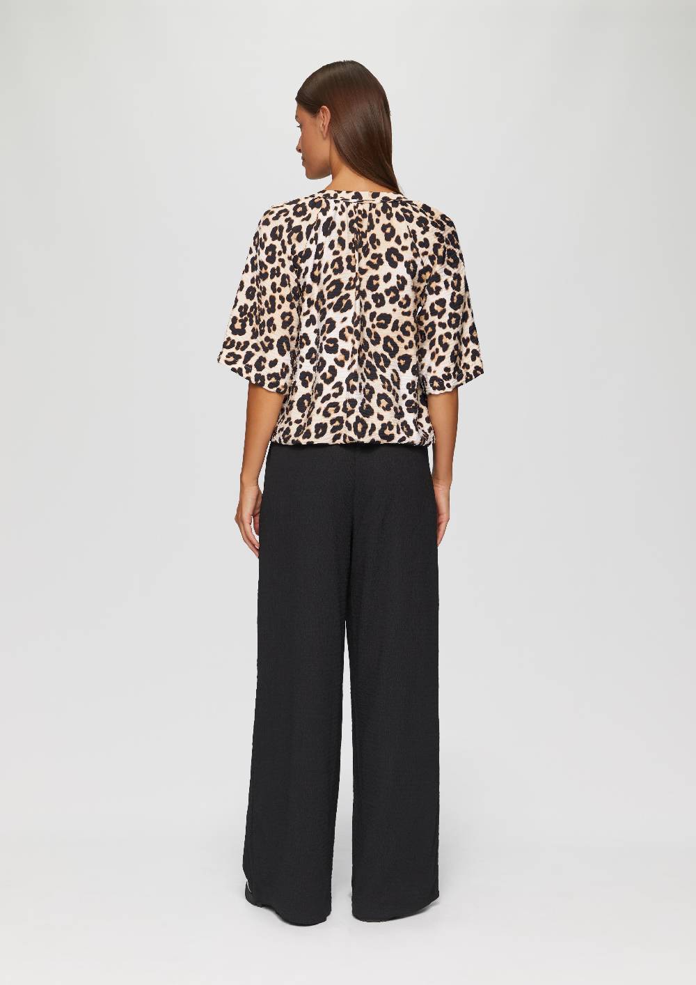 S.Oliver Strukturierte Bluse im O-Shape mit Raffdetails Kauf eins, bekomm eins gratis