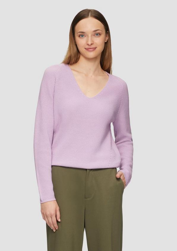S.Oliver Strickpullover mit V-Ausschnitt und Raglan-Ärmeln Tägliche Deals