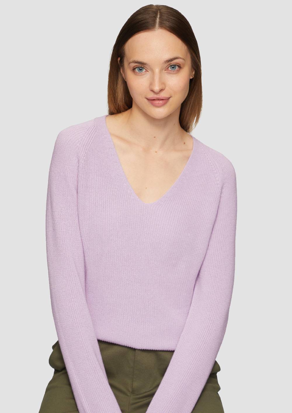 S.Oliver Strickpullover mit V-Ausschnitt und Raglan-Ärmeln Tägliche Deals
