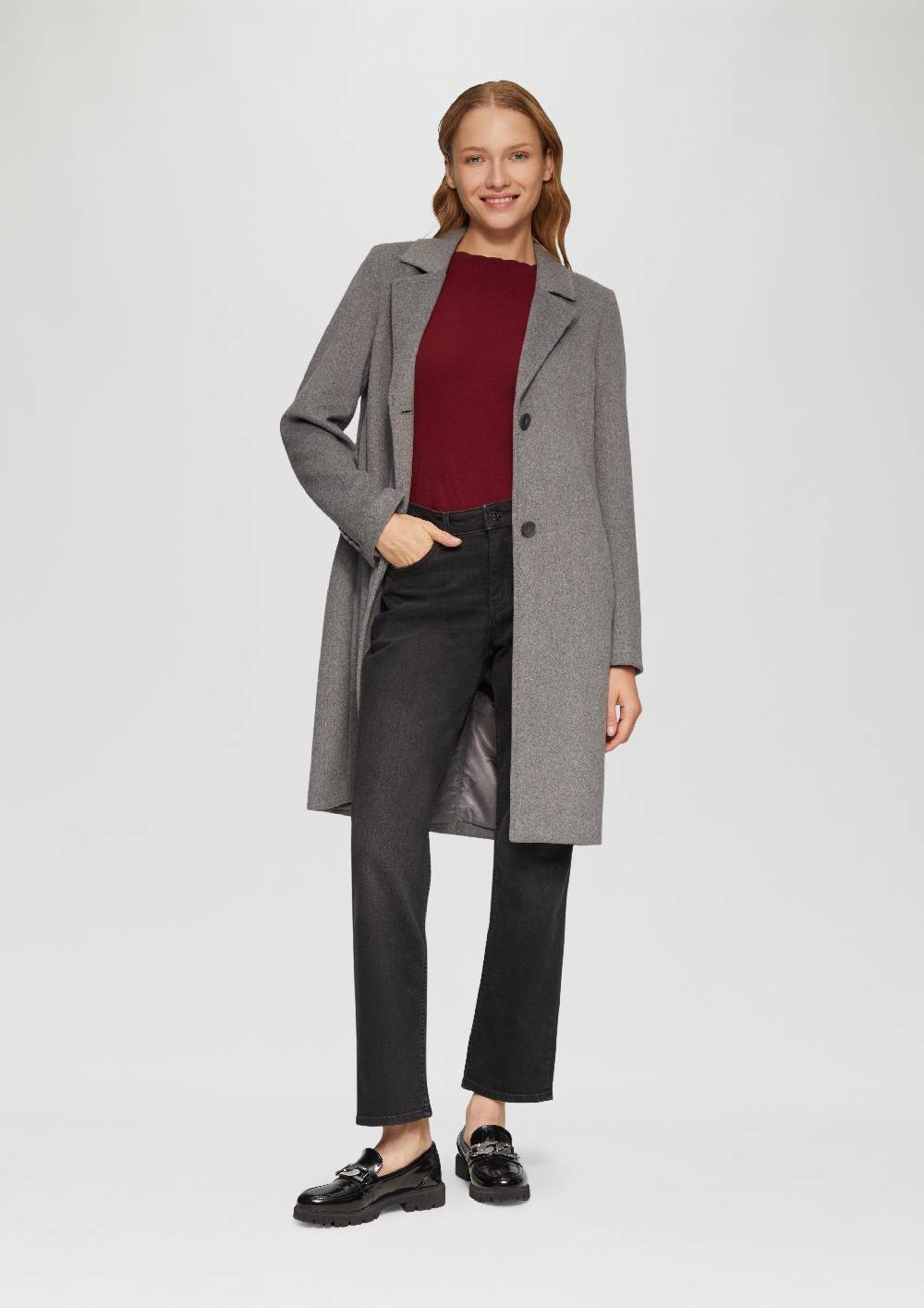 S.Oliver Langarmshirt mit Muschelkante Tiefpreis