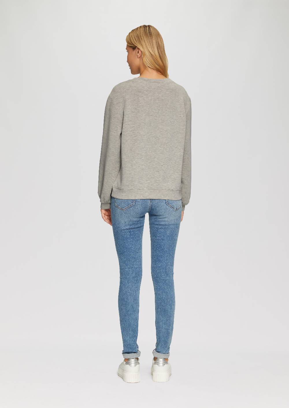 S.Oliver Scuba-Sweatshirt mit V-Ausschnitt Super Sparpreis