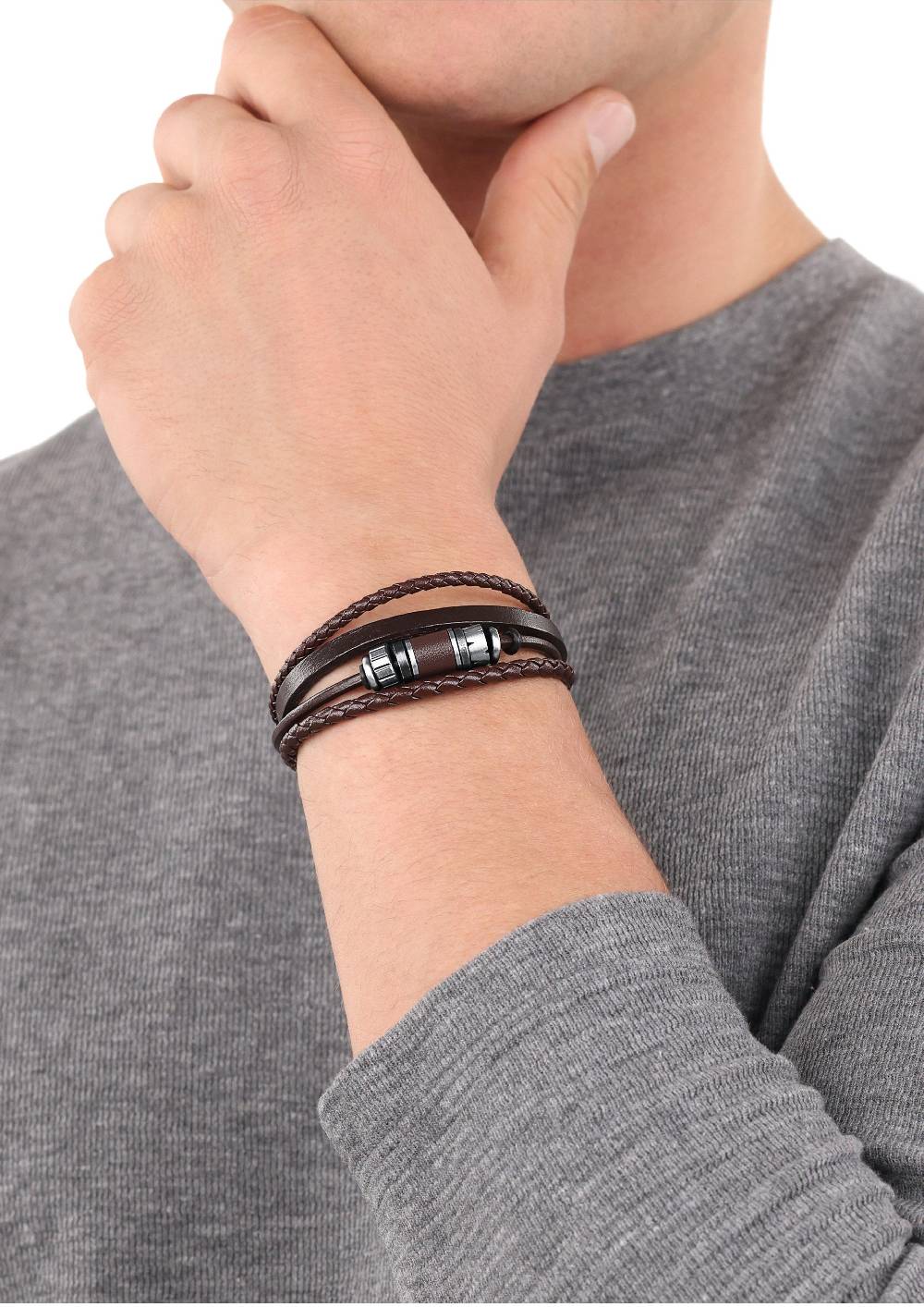 S.Oliver Lederarmband mit Beads-Detail Bis zu 65% Rabatt