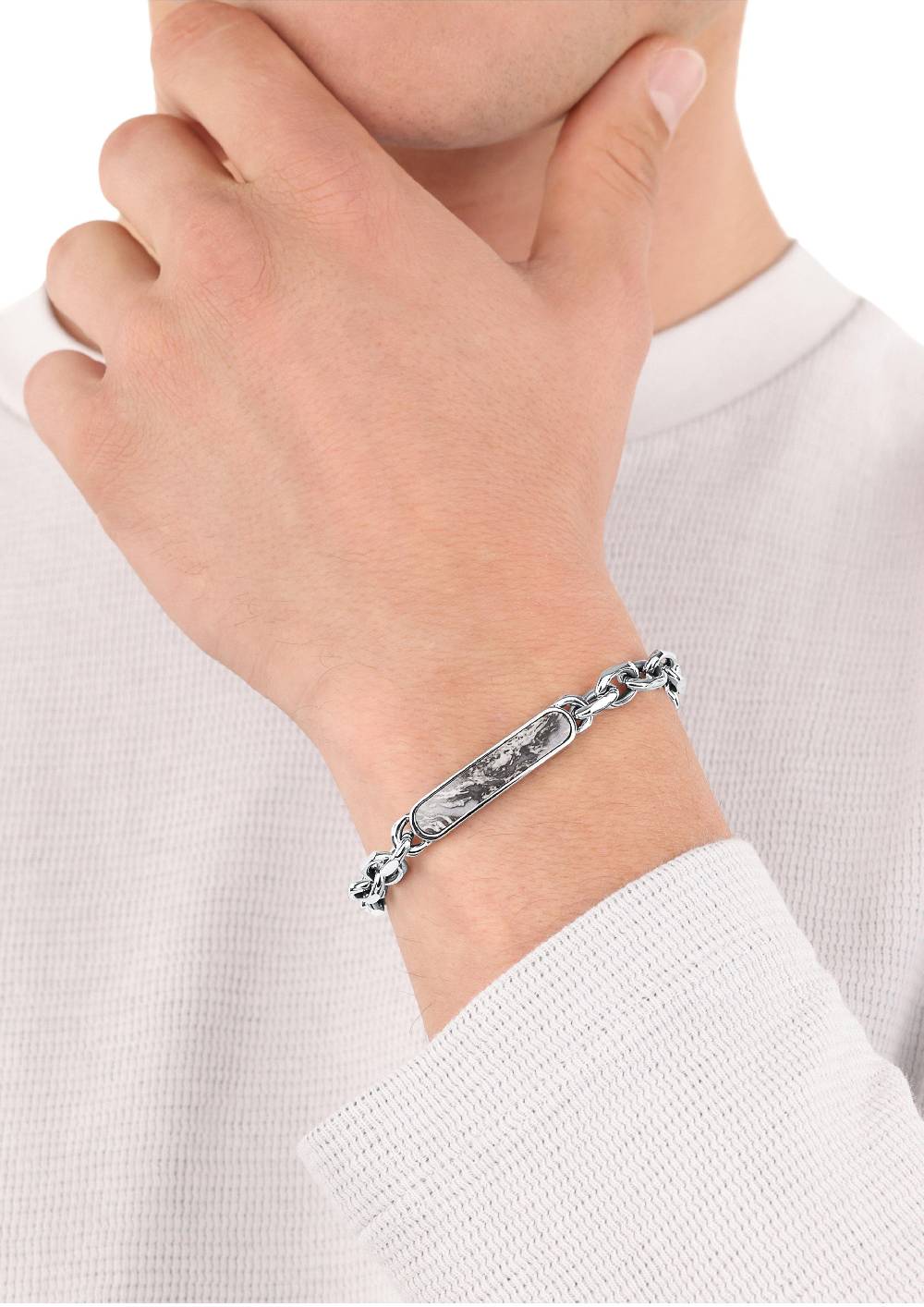 S.Oliver Armkette mit Jaspis-Steinen Sonderangebot der Fabrik